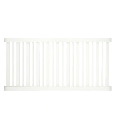 Veranda LaFayette 4 ft. H x 8 ft. W White Vinyl Spaced Picket Fence Panel Kit