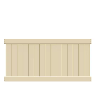 Veranda Linden 4 ft. H x 8 ft. W Sand Vinyl Privacy Fence Panel (Unassembled)