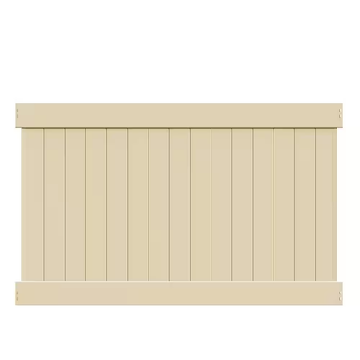 Veranda Linden 5 ft. H x 8 ft. W Sand Vinyl Un-Assembled Fence Panel