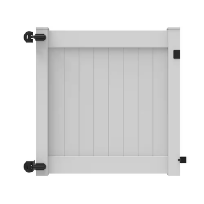 Veranda Linden 5 ft. W x 5 ft. H White Vinyl Un-Assembled Fence Gate