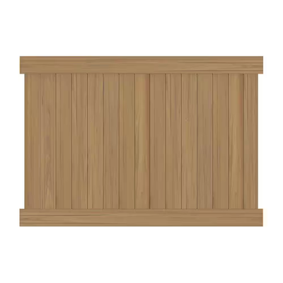 Veranda Linden 6 ft. H x 8 ft. W Cypress Vinyl Privacy Fence Panel (Unassembled)