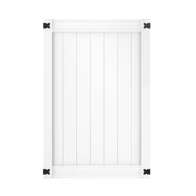 Veranda Pro Series 4 ft. W x 6 ft. H White Vinyl Woodbridge Privacy Fence Gate