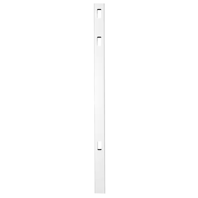 Veranda Pro Series 4 in. x 4 in. x 8 ft. White Vinyl Lafayette Spaced Picket Routed Line Fence Post