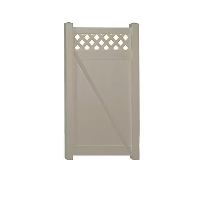 Weatherables Ashton 3.7 ft. W x 6 ft. H Khaki Vinyl Privacy Fence Gate Kit