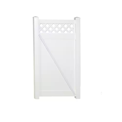 Weatherables Ashton 3.7 ft. W x 6 ft. H White Vinyl Privacy Fence Gate Kit