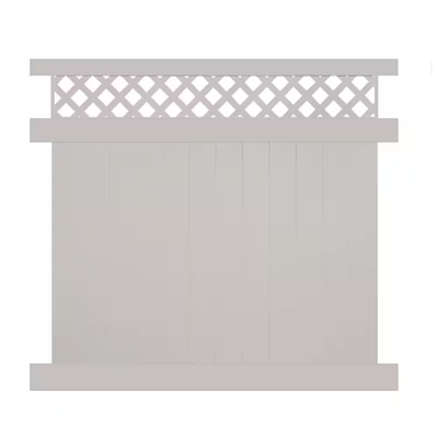 Weatherables Ashton 7 ft. H x 8 ft. W Tan Vinyl Privacy Fence Panel Kit