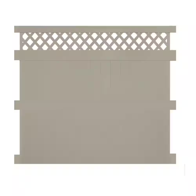 Weatherables Ashton 8 ft. H x 8 ft. W Khaki Vinyl Privacy Fence Panel Kit