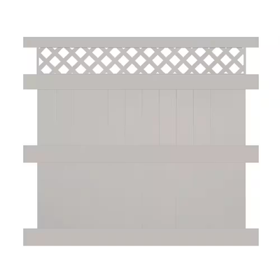 Weatherables Ashton 8 ft. H x 8 ft. W Tan Vinyl Privacy Fence Panel Kit