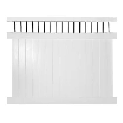 Weatherables Bradford 6 ft. H x 8 ft. W White Vinyl Privacy Fence Panel Kit