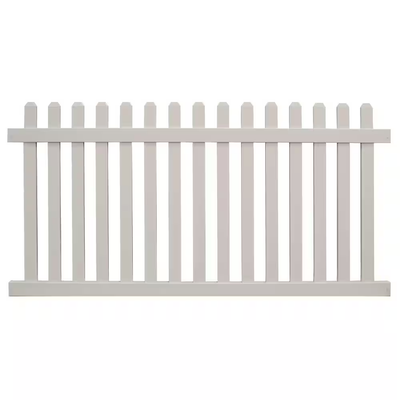 Weatherables Chelsea 4 ft. H x 8 ft. W Tan Vinyl Picket Fence Panel Kit