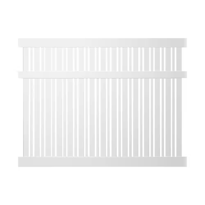 Weatherables Davenport 5 ft. H x 6 ft. W White Vinyl Semi-Privacy Fence Panel Kit