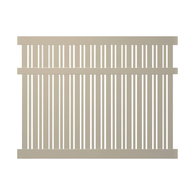 Weatherables Davenport 6 ft. H x 8 ft. W Khaki Vinyl Semi-Privacy Fence Panel Kit