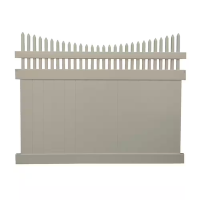 Weatherables Halifax 6 ft. H x 8 ft. W Khaki Vinyl Privacy Fence Panel Kit