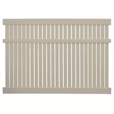 Weatherables Huntington 5 ft. H x 6 ft. W Khaki Vinyl Semi-Privacy Fence Panel Kit