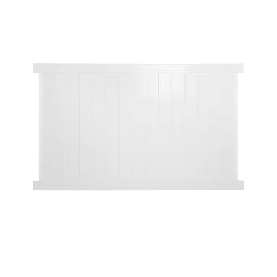 Weatherables Pembroke 4 ft. x 6 ft. White Vinyl Privacy Fence Panel