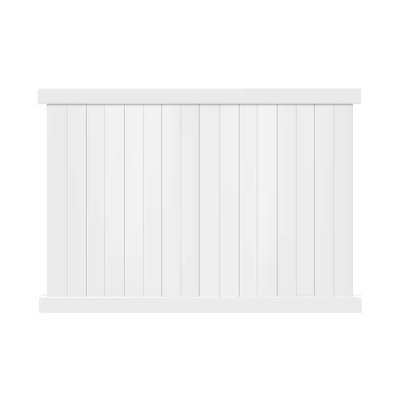 Weatherables Pembroke 6 ft. H x 8 ft. W White Vinyl Privacy Fence Panel Kit