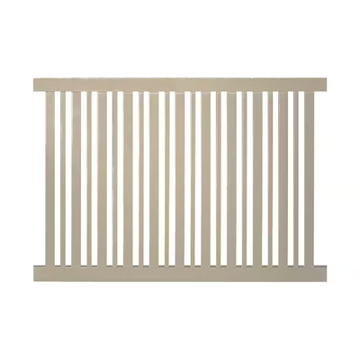 Weatherables Sarasota 4 ft. H x 8 ft. W Khaki Vinyl Pool Fence Panel