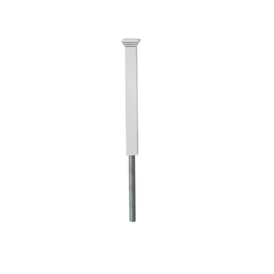 Zippity Outdoor Products No-Dig 2 in. x 3.5 in. x 42 in. Vinyl All American Finishing Fence Post with Anchor and Cap