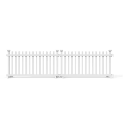 Zippity Outdoor Products Portable Puppy 2 ft. x 4 ft. White Vinyl Fence Panel Kit (2 Pack)