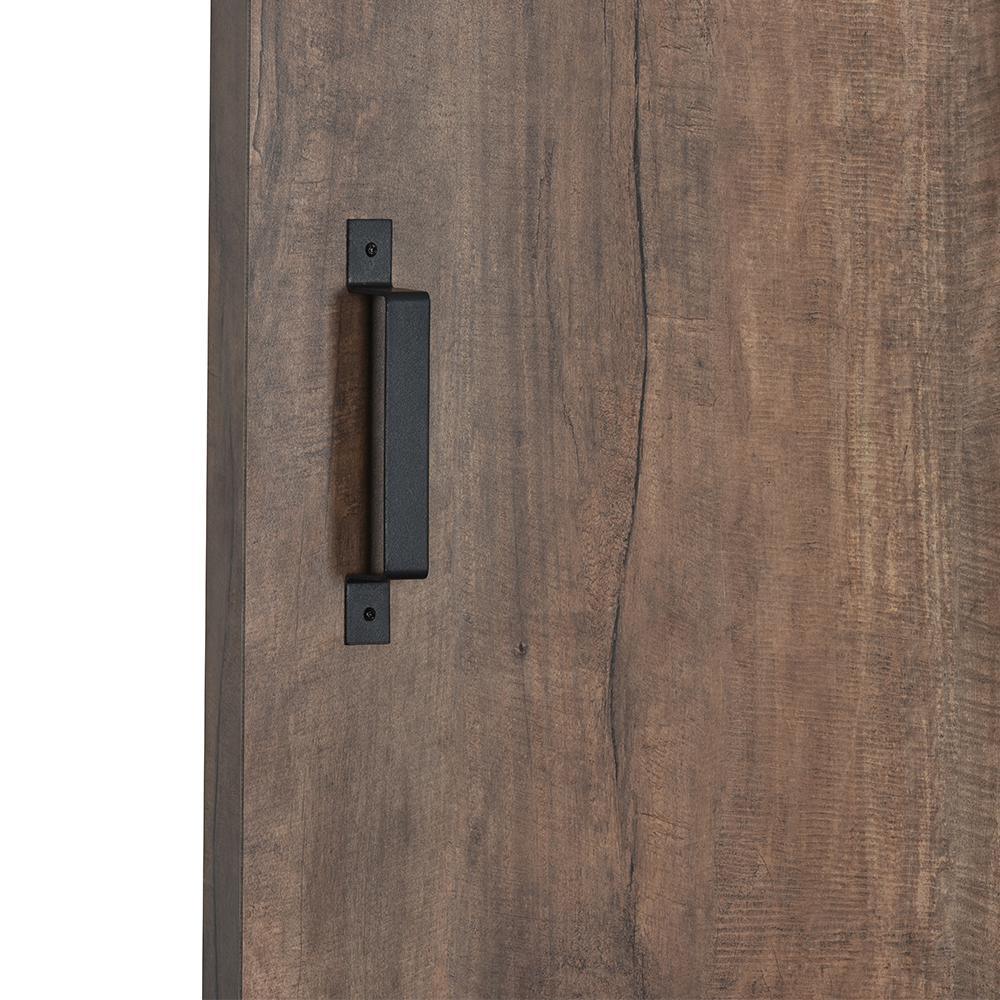 43 in. x 84 in. Oxidized Beamwood 9484-58 Solid Core Wood Flush Barn Door with Sliding Door Hardware Kit - Super Arbor