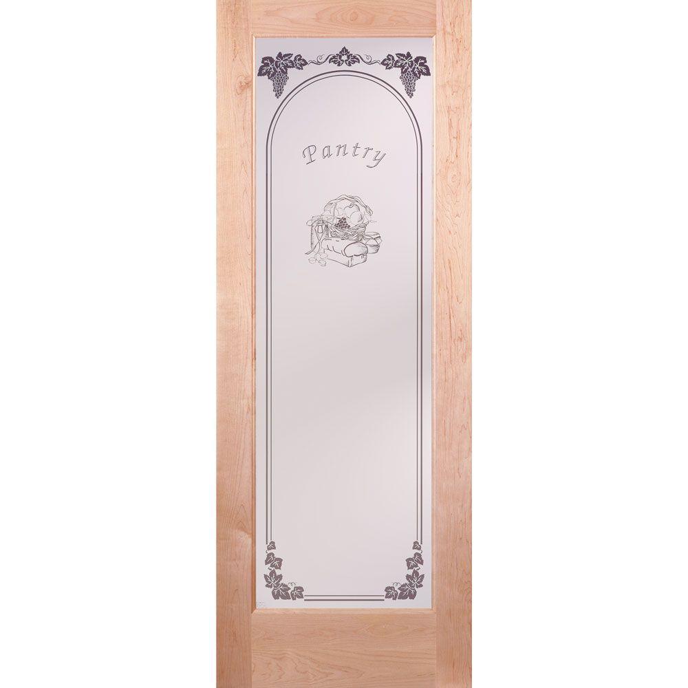 30 in. x 80 in. Pantry Smooth 1 Lite Primed MDF Interior Door Slab - Super Arbor