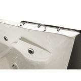 Mimi with heater 68 in. Acrylic Center Drain Corner Alcove Whirlpool Bathtub in White - Super Arbor