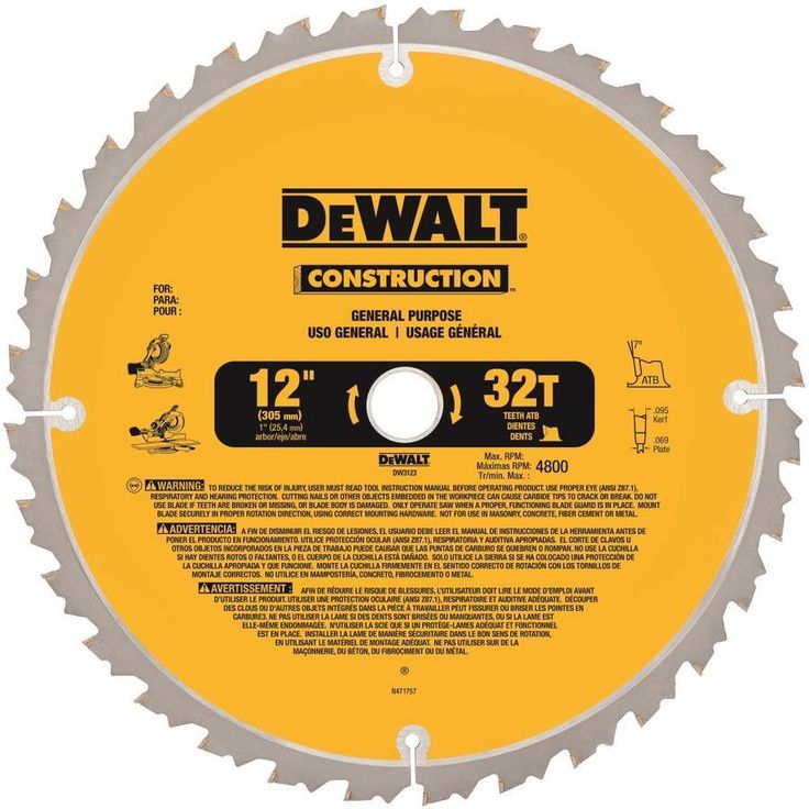 DEWALT Construction 2-Pack 12-in Set-Tooth Segmented Carbide Miter/Table Saw Blade Set