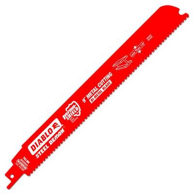 9 in. 20/24 TPI  Steel Demon Thin Metal Cutting Reciprocating Saw Blade - Super Arbor