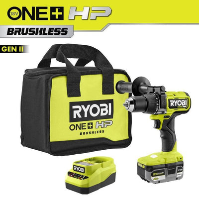 18-Volt ONE+ Lithium-Ion Cordless Brushless 1/2 in. Hammer Drill/Driver Kit with 4.0Ah LITHIUM+ Battery, Charger and Bag