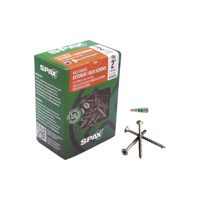 #8 x 2 in. T-Star Plus Flat Head Interior/Exterior HCR-X Screw (154-Box)