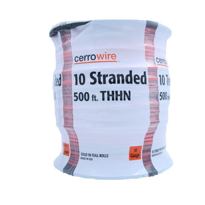 500 ft. 10-Gauge Red Stranded THHN Wire - Super Arbor