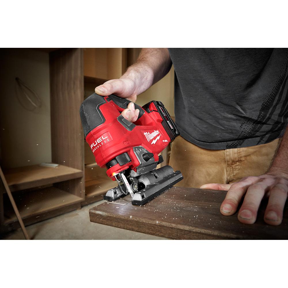 M18 FUEL 18-Volt Lithium-Ion Brushless Cordless Jig Saw Kit With (1) 5.0Ah Battery, Charger and Case