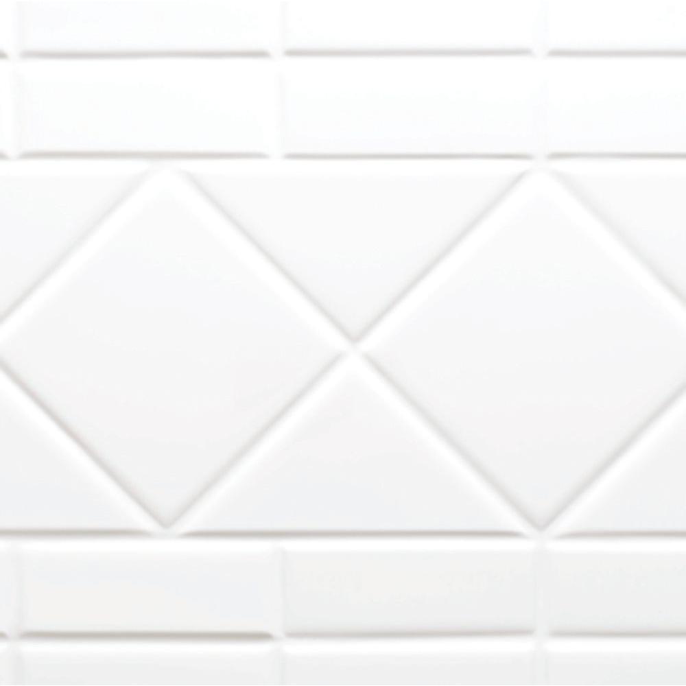 Everyday Diagonal Tile AFR 48 in. x 36 in. x 79 in. 1-Piece Shower Stall with Right Seat and Center Drain in Biscuit - Super Arbor