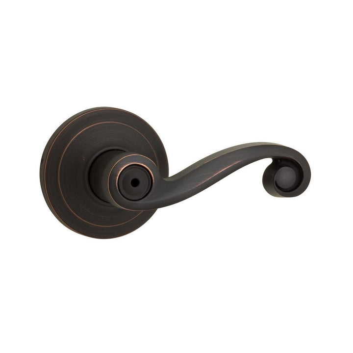 Lido Satin Nickel Privacy Bed/Bath Door Lever Featuring Microban