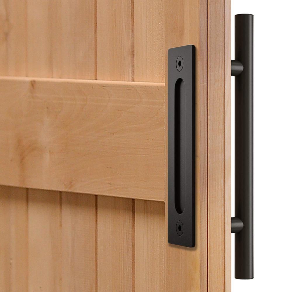 60 in. x 84 in. Assembled Bi-Parting Rustic Unfinished Hardwood Interior Sliding Barn Door Slab with Hardware Kit - Super Arbor