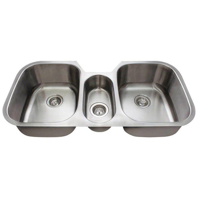 Undermount Stainless Steel 43 in. Triple Bowl Kitchen Sink - Super Arbor