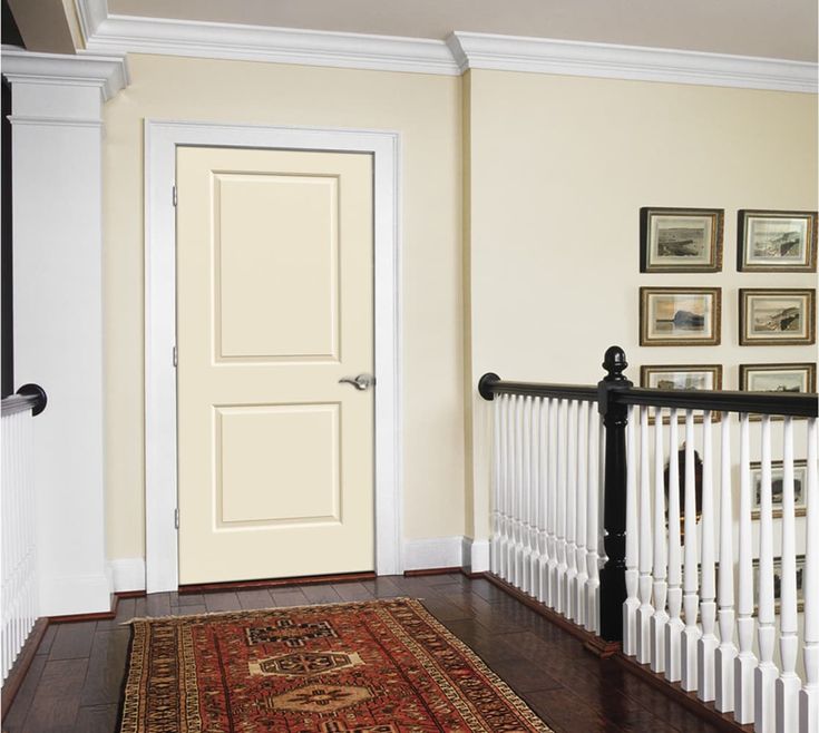 ReliaBilt 30-in x 80-in White 2-Panel Square Hollow Core Primed Molded Composite Slab Door