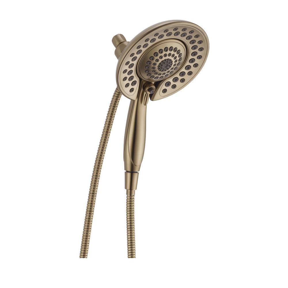 In2ition Two-in-One 5-Spray 6.8 in. Dual Wall Mount Fixed and Handheld Shower Head in Stainless - Super Arbor