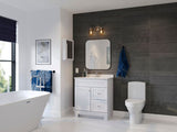Style Selections Ellenbee 30.5-in White Single Sink Bathroom Vanity with White Cultured Marble Top