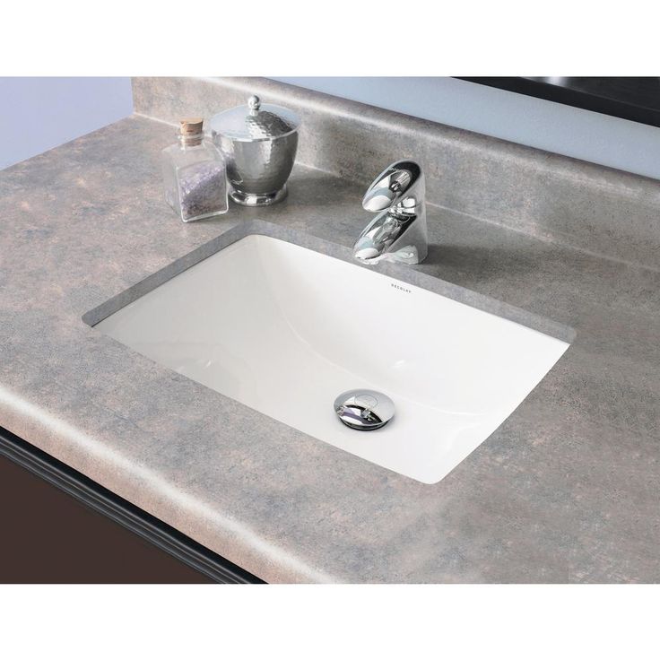 DECOLAV Classically Redefined Rectangular Undermount Bathroom Sink in White