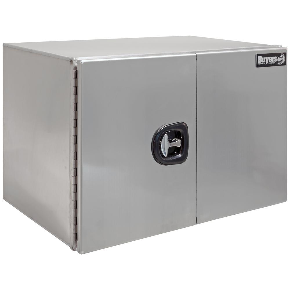 Buyers Products Company 24 in. x 24 in. x 36 in. XD Smooth Aluminum Underbody Truck Tool Box with Barn Door - Super Arbor