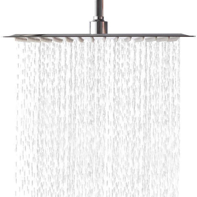 3-Spray Patterns 12 in. Ceiling Mount Rainfall Fixed Shower Head with Silicone Nozzle in Chrome - Super Arbor