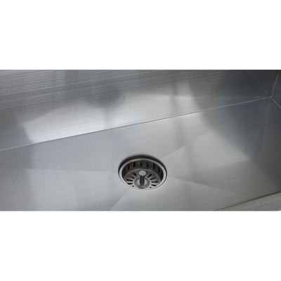 Dual Mount Stainless Steel 33 in. 4-Hole Single Bowl Kitchen Sink in Satin