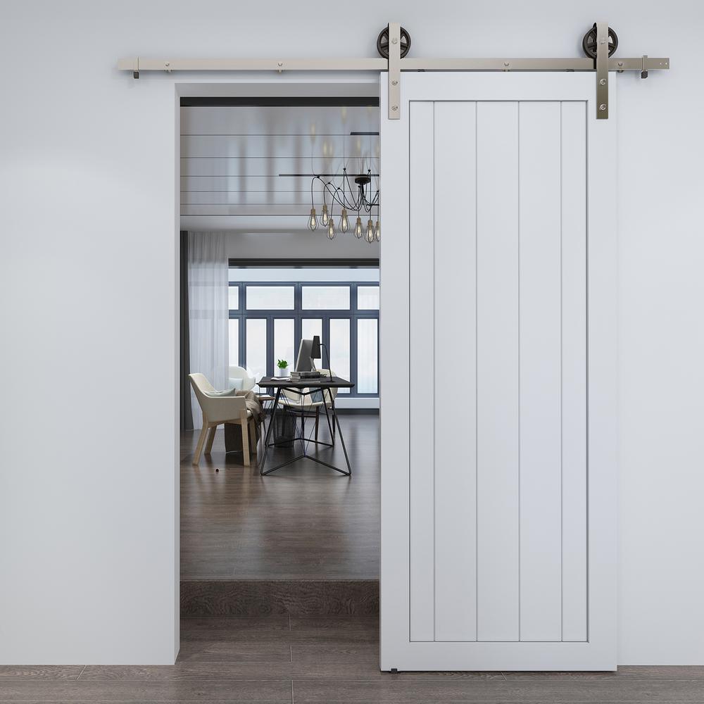 26 in. x 84 in. Rustic1-Panel Unfinished Knotty Pine Interior Barn Door Slab - Super Arbor