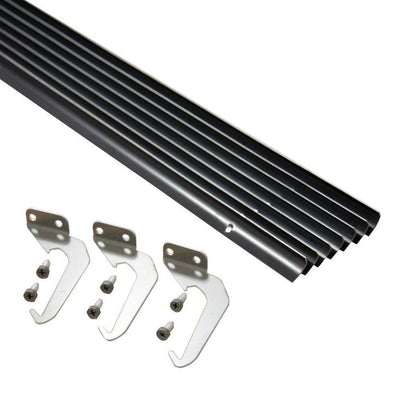 4 in. x 25 ft. Brown Aluminum Gutter with Brackets & Screws - Value Pack of 25 ft.