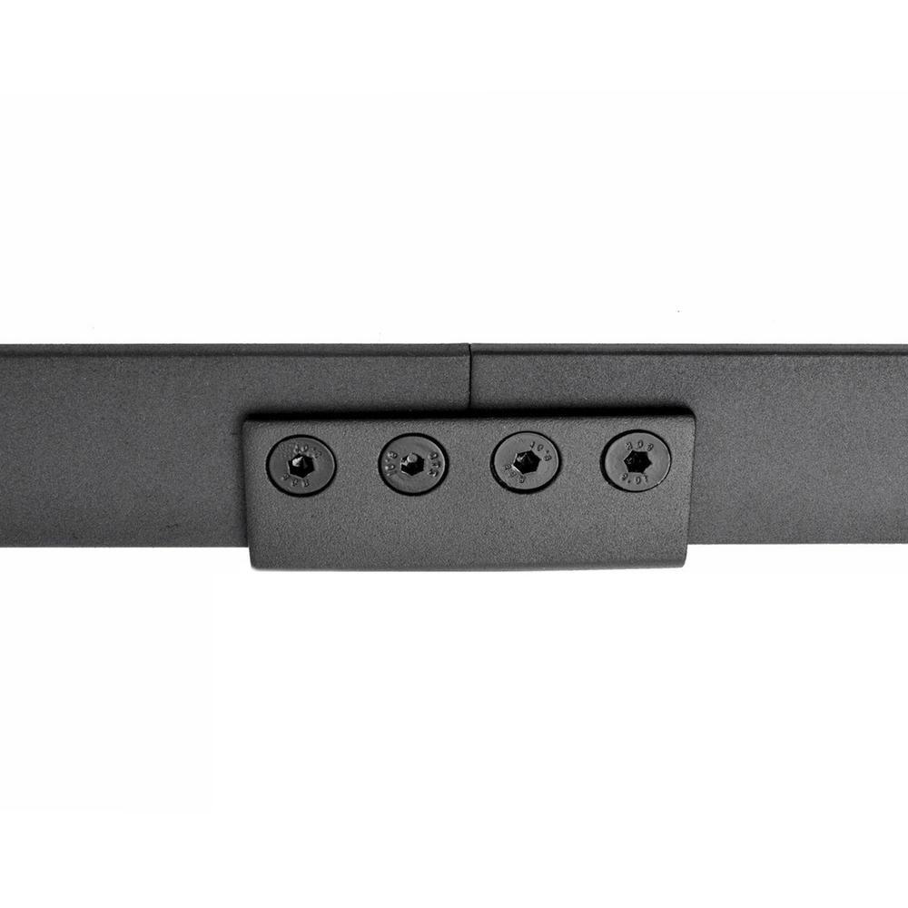 Top Mount 144 in. Matte Black Double Track Barn Door Hardware Kit - Super Arbor