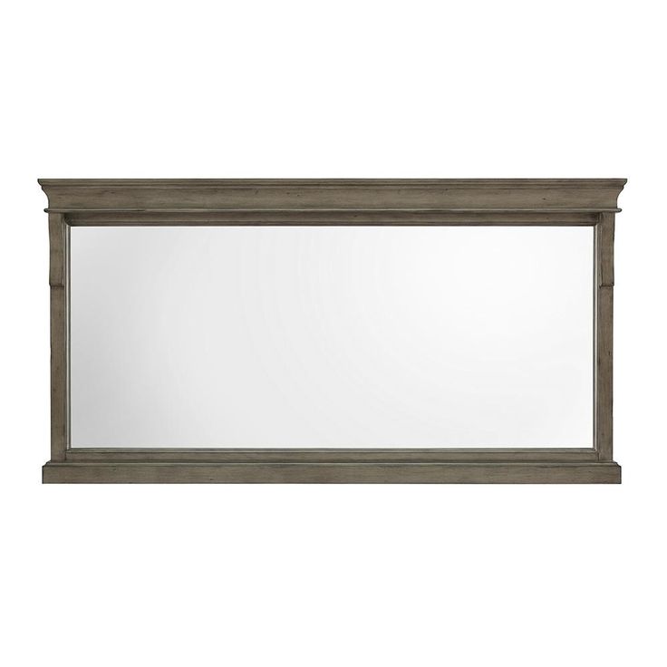 60 in. W x 31 in. H Framed Rectangular  Bathroom Vanity Mirror in Warm Cinammon