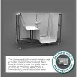 Gelcoat Premium Series 60 in. Left Hand Walk-In Whirlpool and Air Bathtub in White - Super Arbor