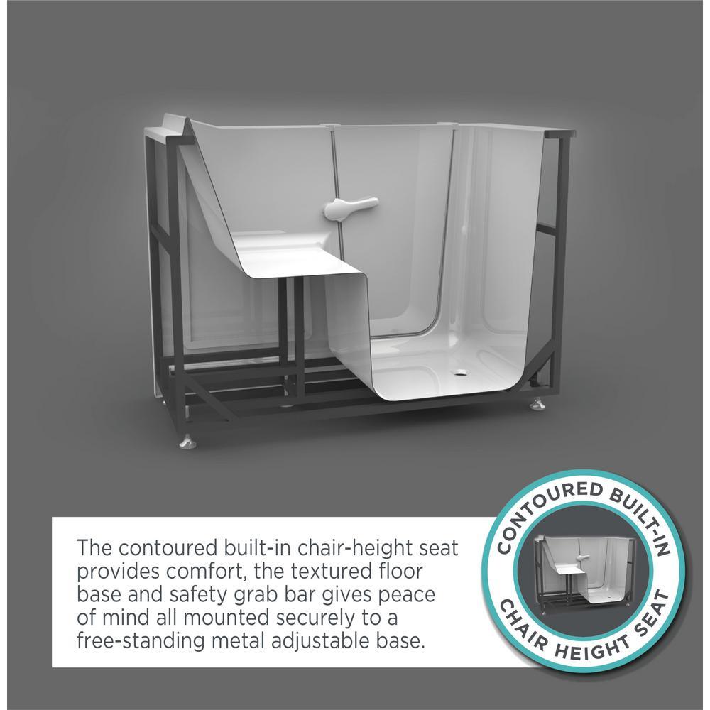 Gelcoat Value Series 52in. x 32in. Right Hand Touch Control Walk-In Whirlpool Bathtub with Outward Opening Door in White - Super Arbor