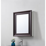 20 in. W x 26 in. H x 5-1/2 D Framed Bathroom Recessed or Surface-Mount Bathroom Medicine Cabinet in Oil Rubbed Bronze - Super Arbor